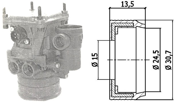 MM33175 MAN TGA Trailer Valve with Dump (EBS)
