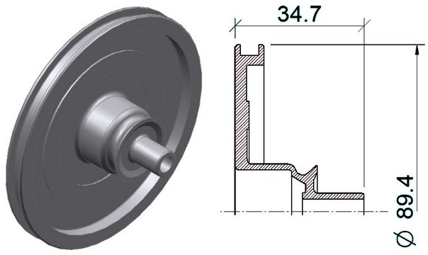 MM33175/1 MAN TGA Trailer Valve with Dump (EBS) Piston