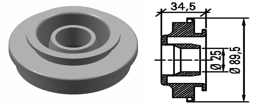 MM1850/1 WABCO F90 Plastic Piston for Clutch Servo